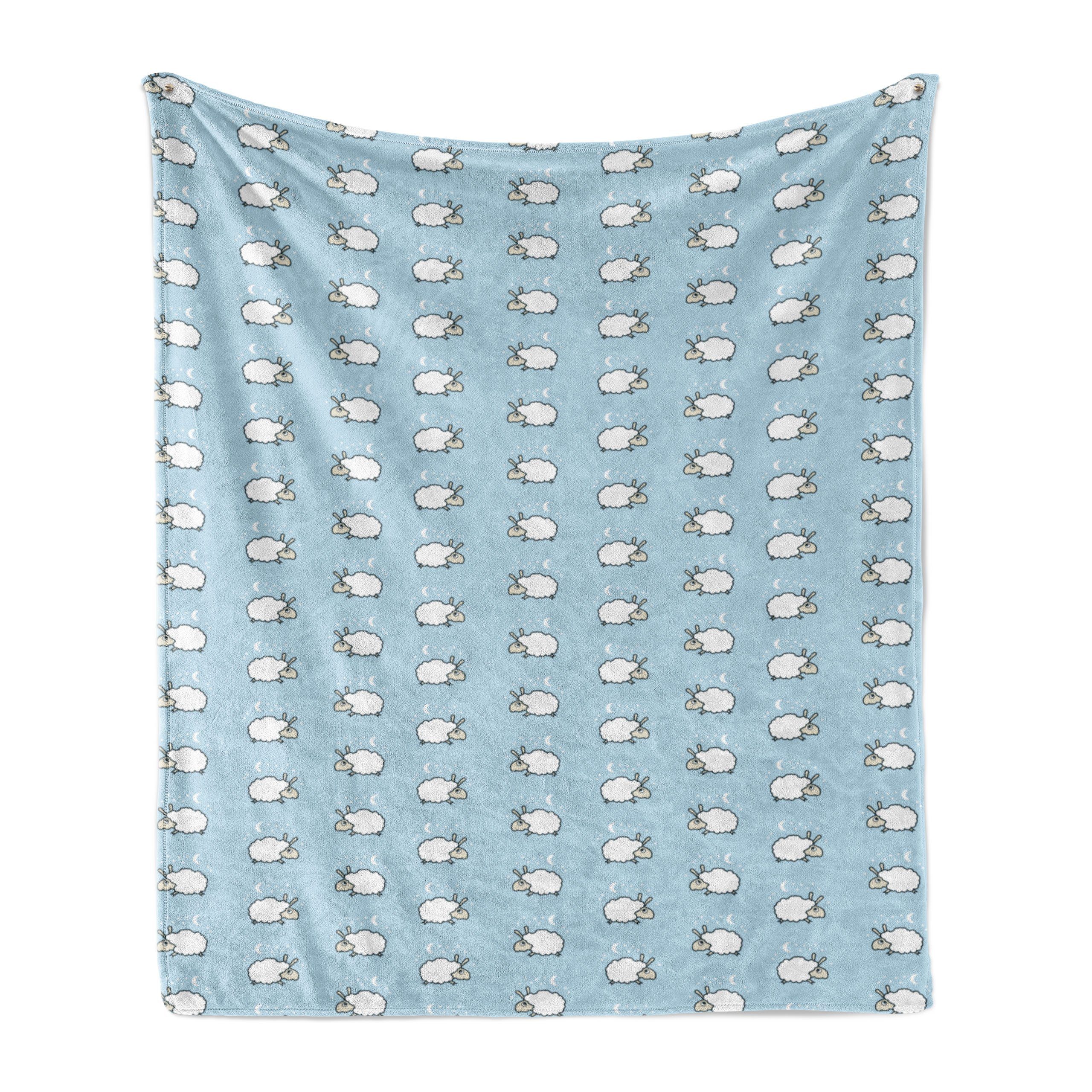 Wohndecke Gemütlicher Plüsch für den Innen- und Außenbereich, Abakuhaus, Baby Counting Sheep Pattern