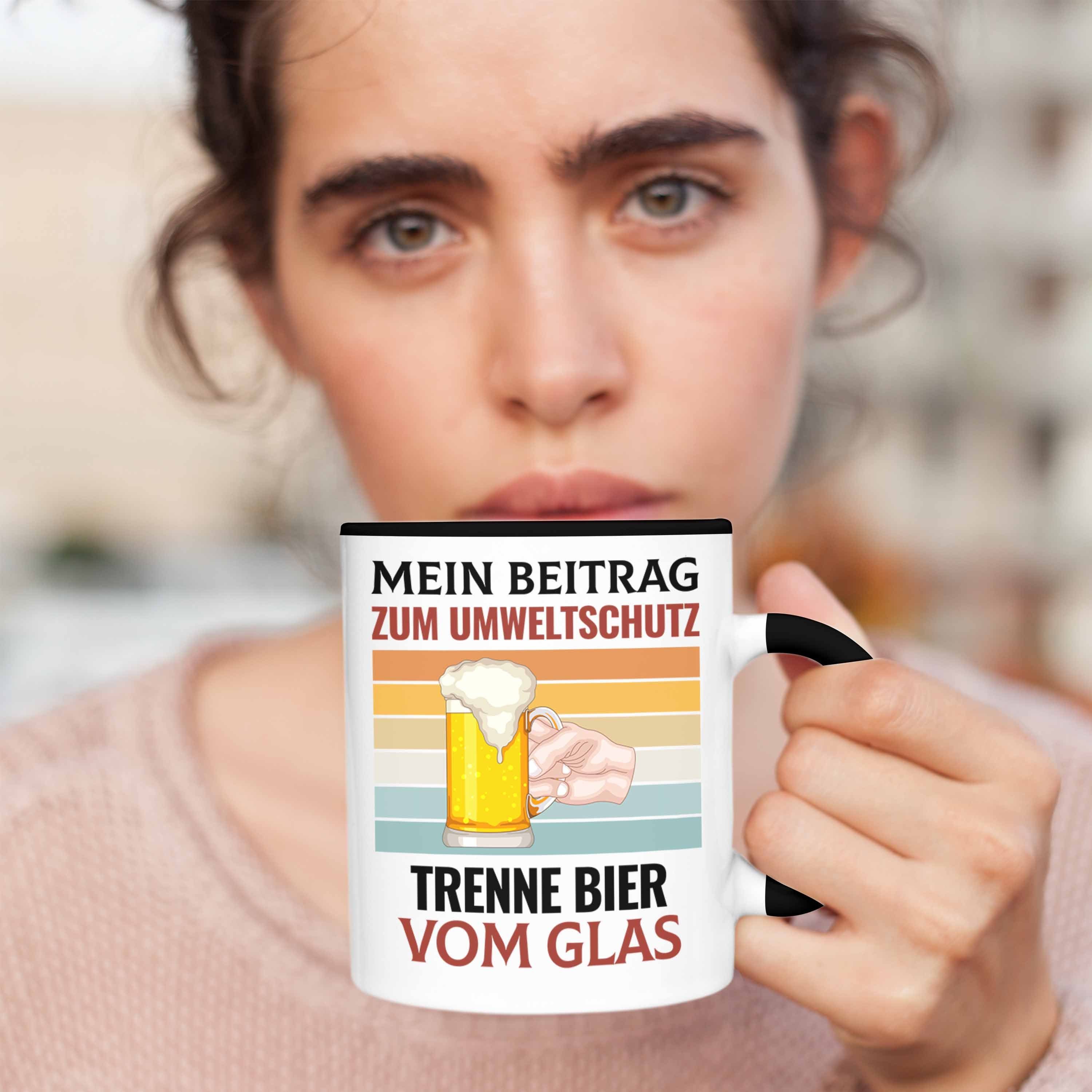 Trendation Tasse Ich Trenne Bier-Trinker Glas Tasse Alkohol Saufen Bier Schwarz Vom Geschenkide