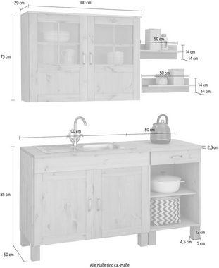 Home affaire Küchenzeile Alby, Breite 150 cm, in 2 Tiefen, ohne E-Geräte