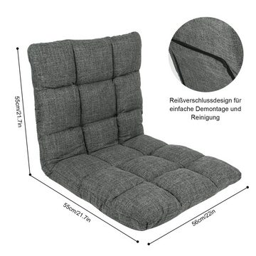 TWSOUL Relaxsessel Einzelner Sofastuhl, Bodenstuhl faltbar, 110*56cm, Die Rückenlehne ist in fünf Positionen verstellbar