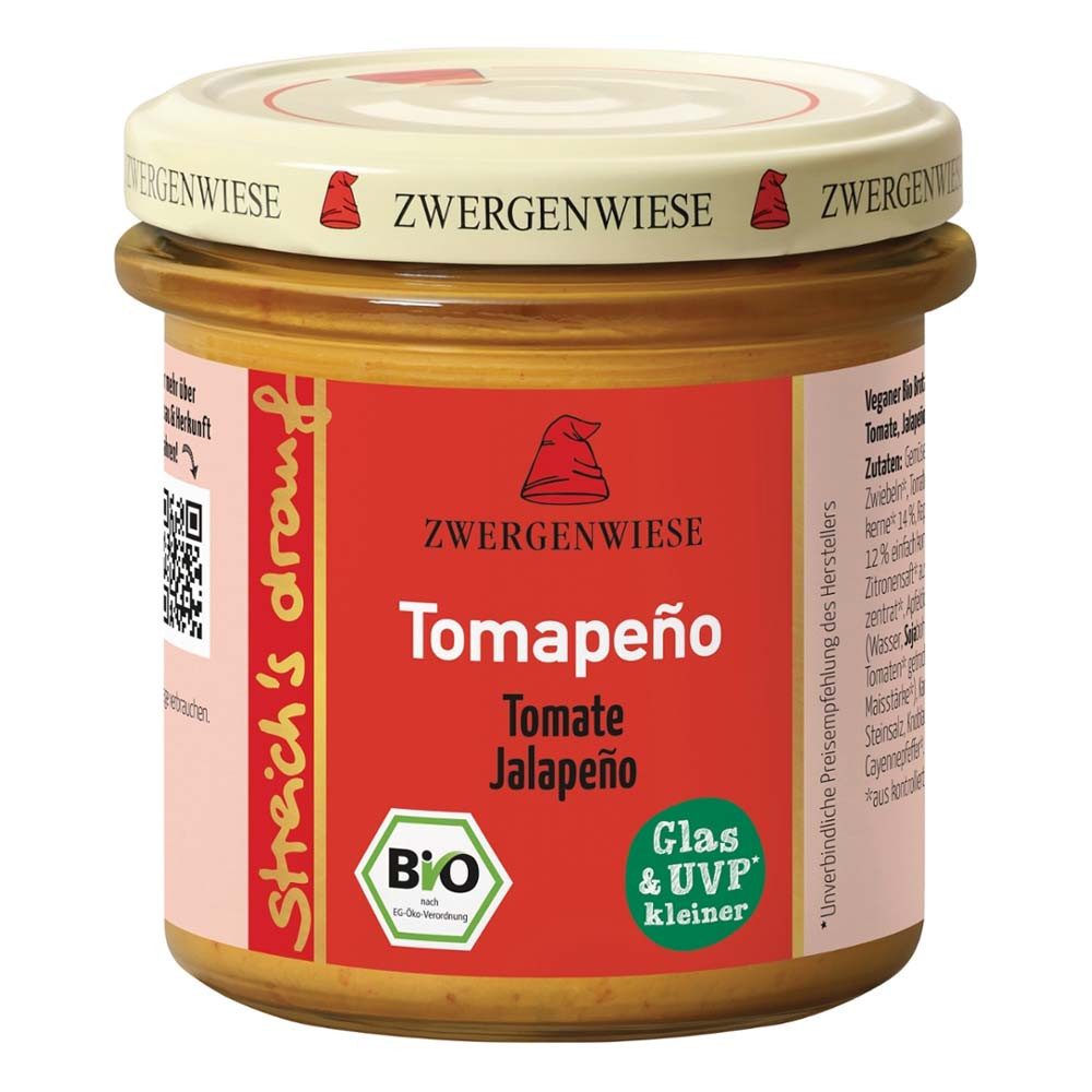 Zwergenwiese Herzhafter Brotaufstrich Streich's drauf - Tomapeño 135g