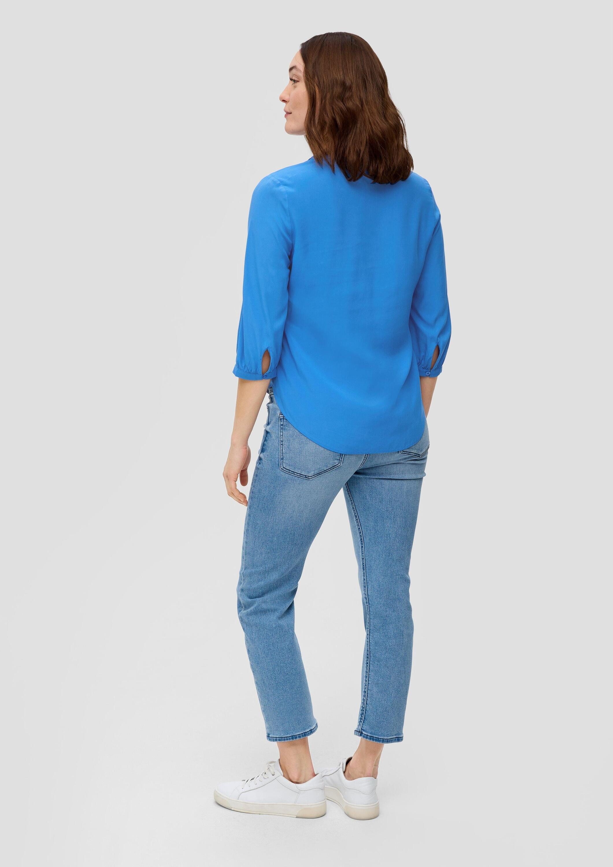 s.Oliver Kurzarmbluse Bluse Tunikabluse mit All-over-Print