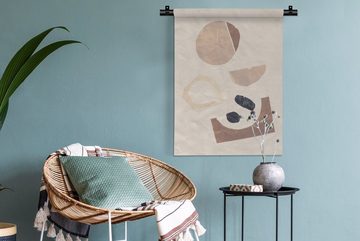 MuchoWow Wanddekoobjekt Abstrakt - Formen - Pastell - Farben, Deko für an der Wand, Wohnzimmer, Tapisserie, Schlafzimmer