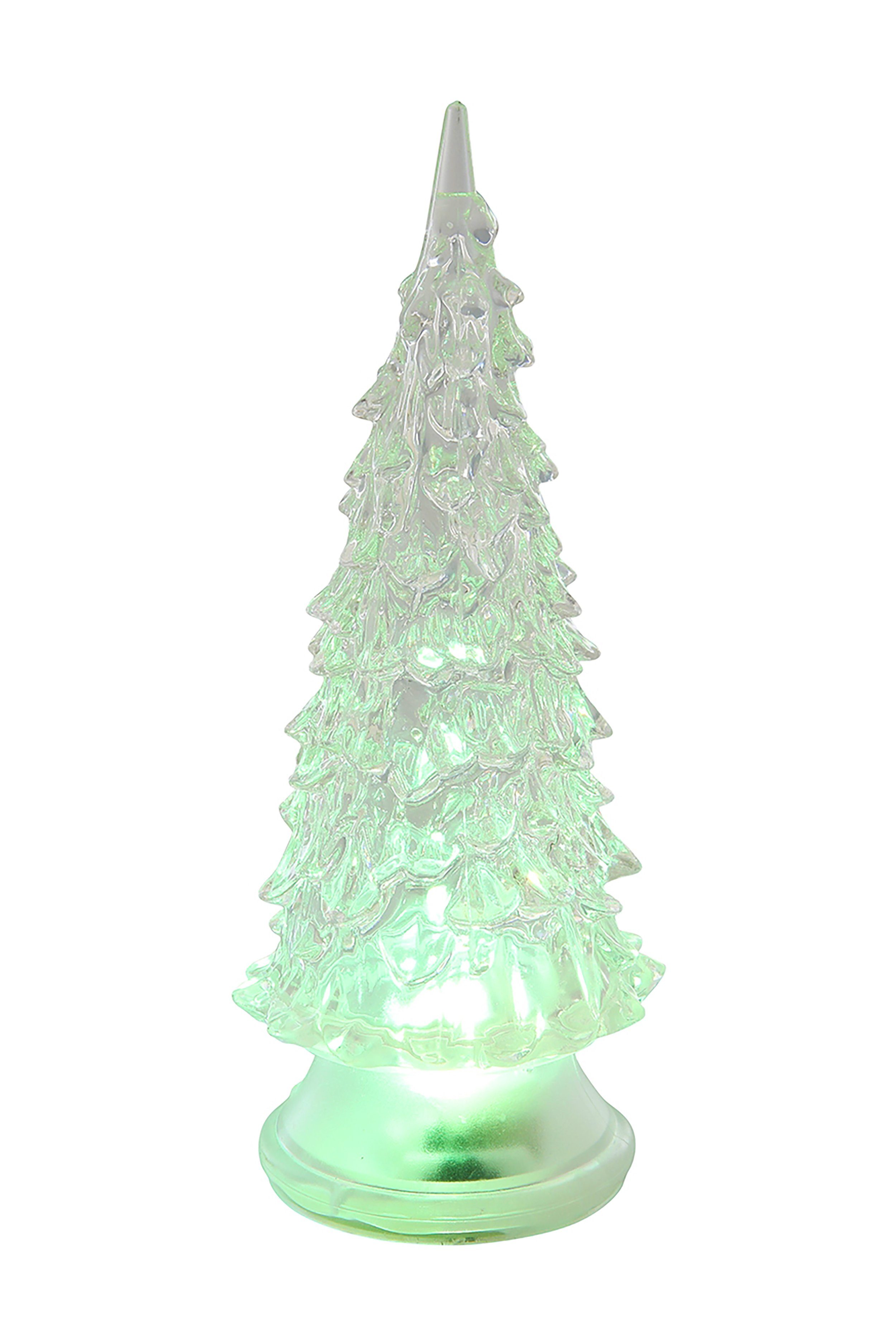 HIT Trading LED-Kerze LED TEELICHT TANNENBAUM Farbwechsel 10cm aus Acryl 26, Weihnachtsbaum Teelichter Baum
