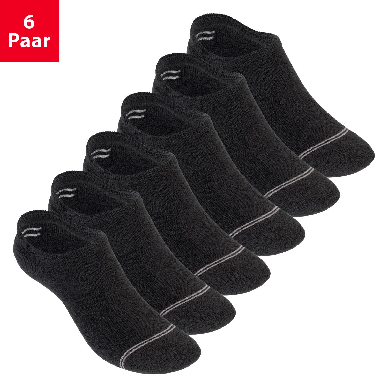 Footstar Füßlinge Damen & Herren Füßlinge (6/12 Paar) unsichtbar, Frotteesohle (6-Paar)
