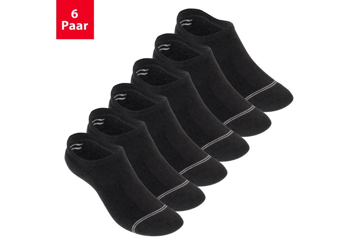 Footstar Füßlinge Damen & Herren Füßlinge (6/12 Paar) unsichtbar, Frotteesohle (6-Paar)