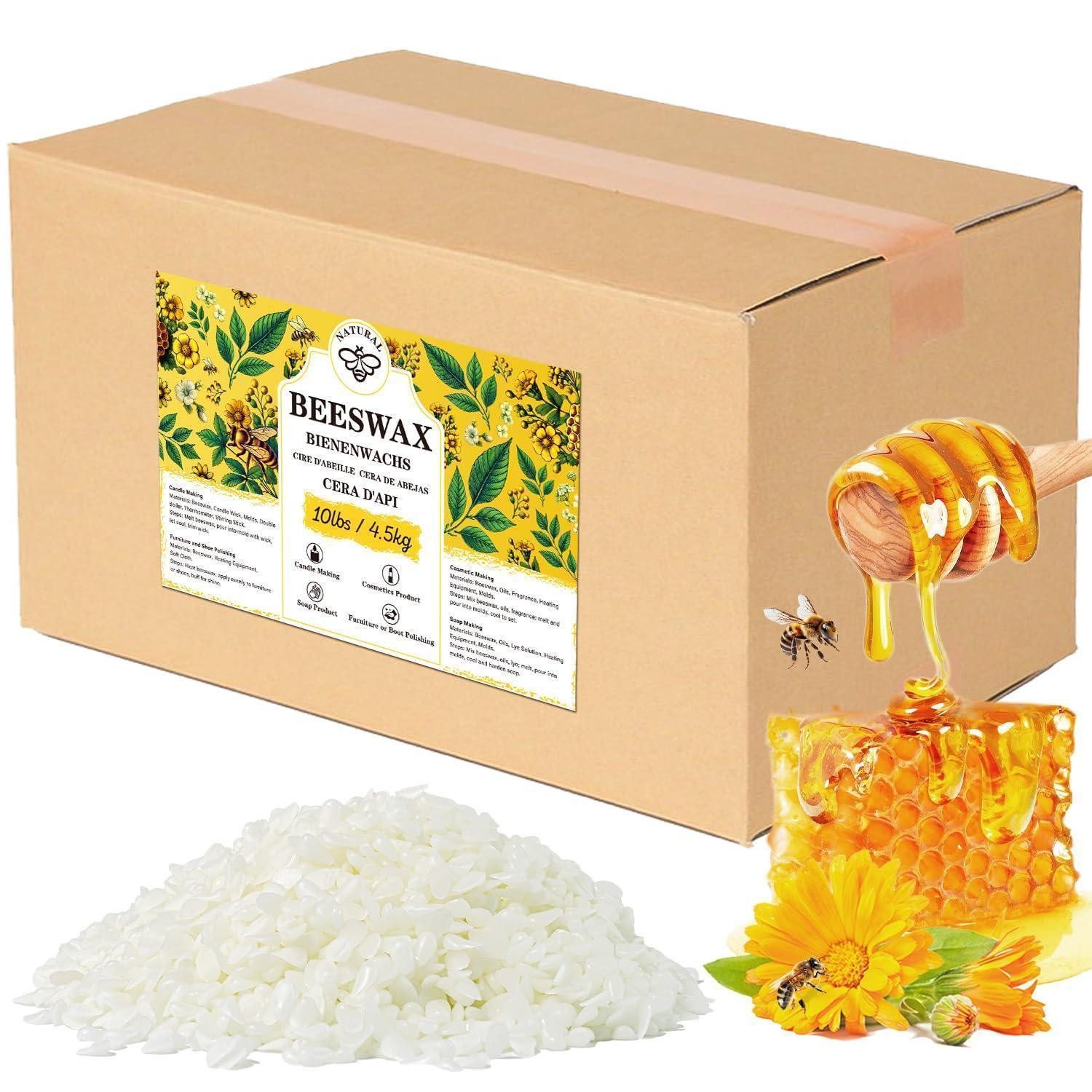 LuxusKollektion Bienenwachskerze Bio-Bienenwachs Pastillen Weiß 4.5KG