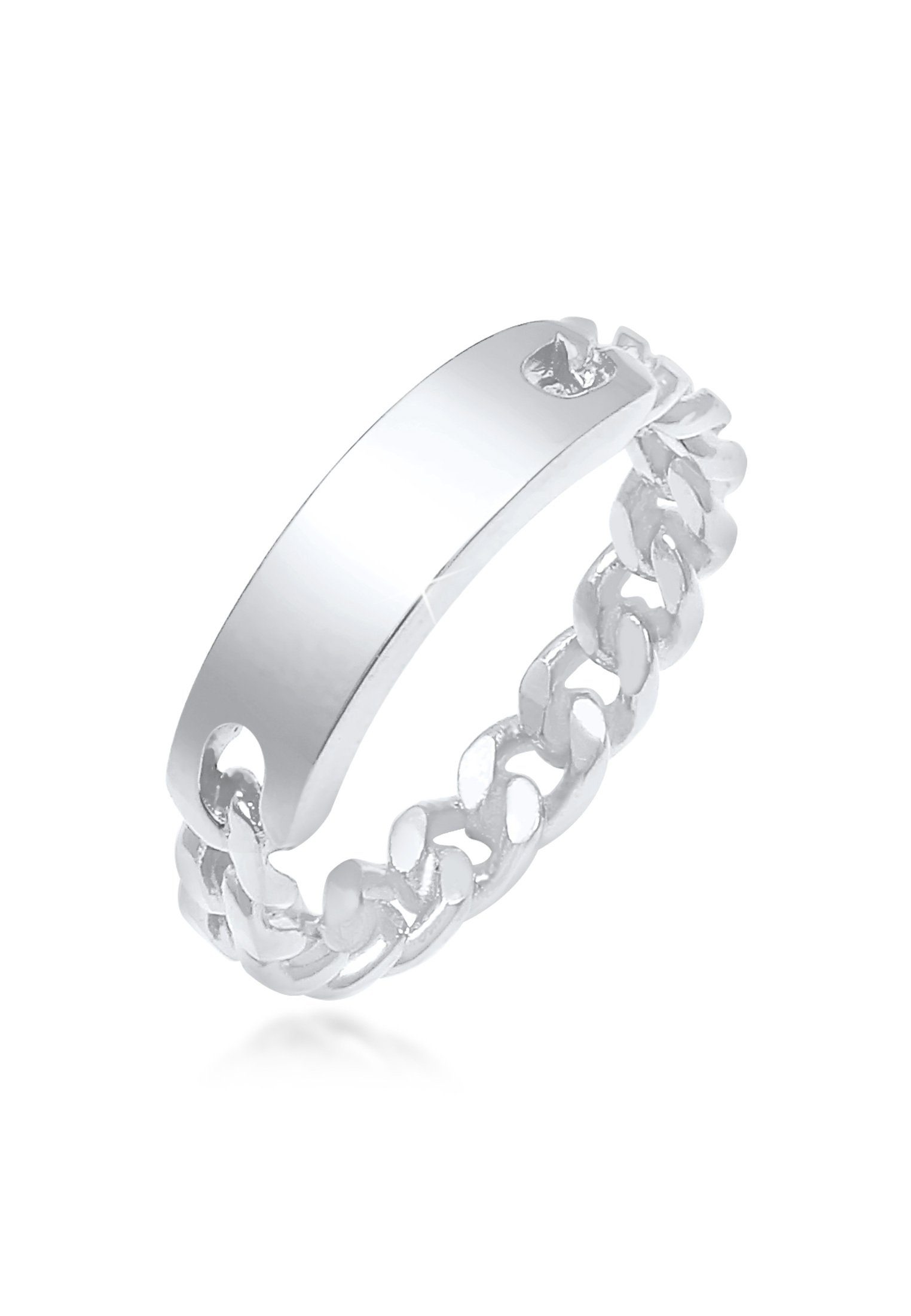 Elli Fingerring Bandring Platte Panzer Kette günstig online kaufen