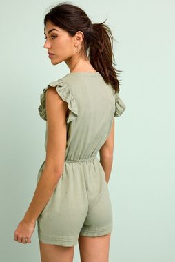 Next Playsuit Jumpsuit aus Leinengemisch mit Rüschenärmeln (1-tlg)