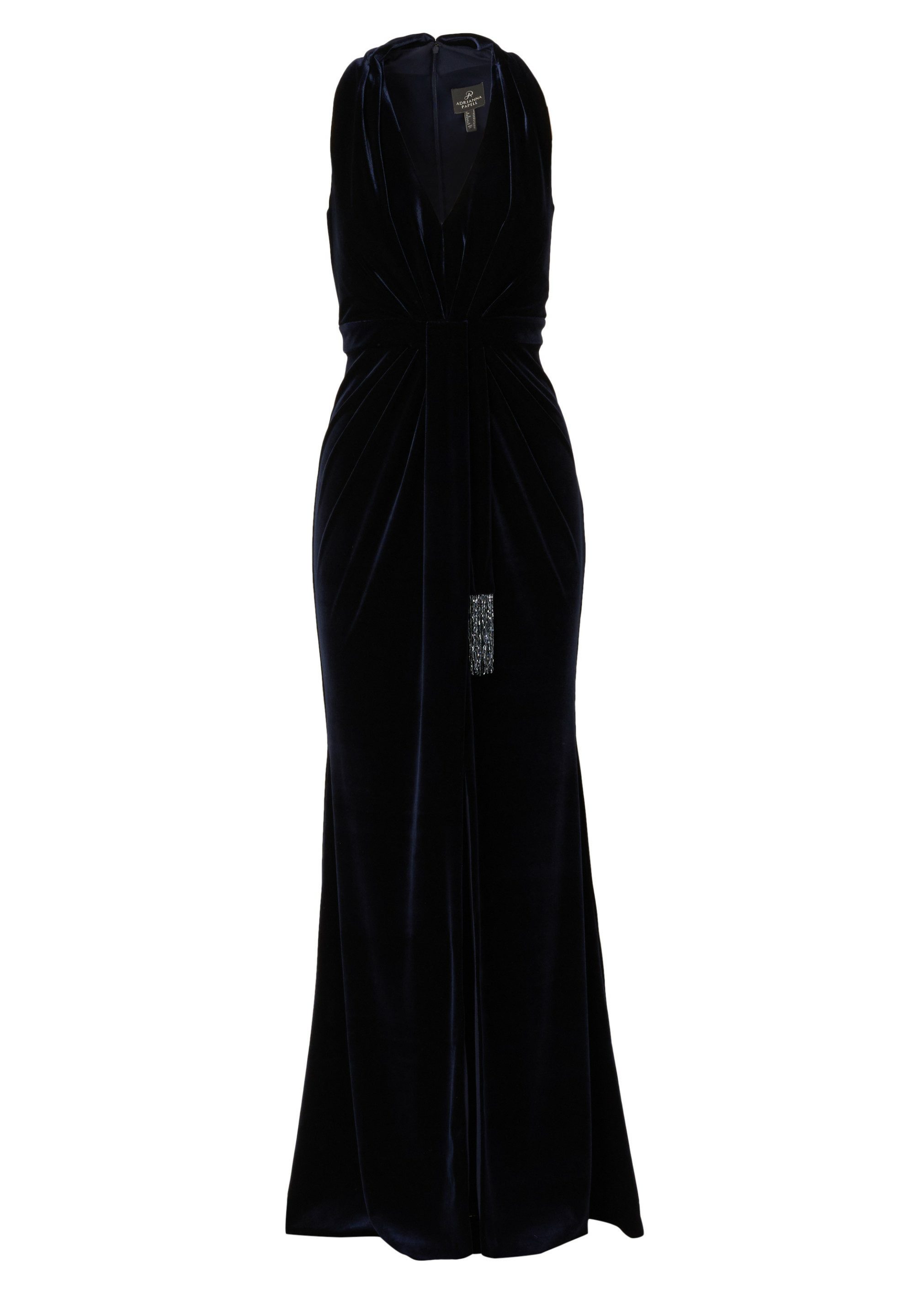 Adrianna Papell Abendkleid Halter Draped Velvet Gown Glamourös, schimmernd, günstig online kaufen