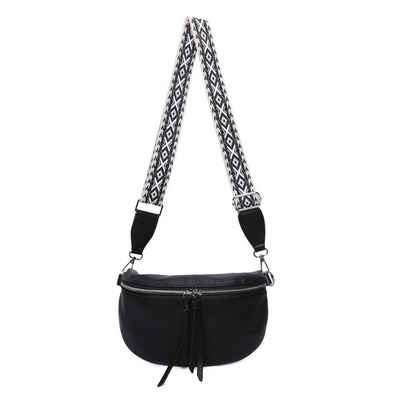 ITALYSHOP24 Bauchtasche Damen Gürteltasche Brusttasche CrossBody, Schultertasche, CrossOver, Umhängetasche, Hüfttasche