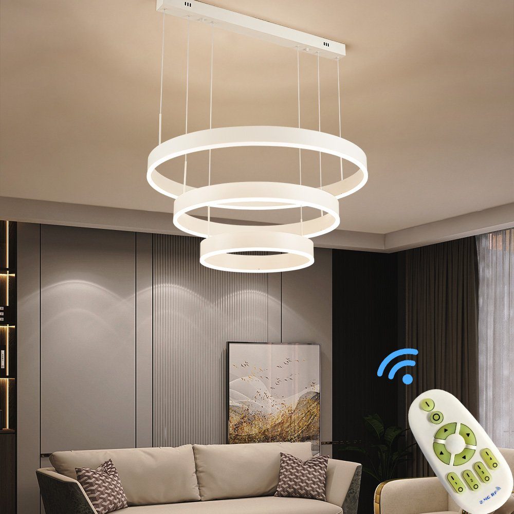 Euroton LED fest LED integriert warmweiß Pendelleuchte bis kaltweiß Fernbedienung 6053 Pendelleuchte LED einstellbar
