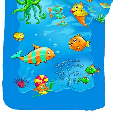 Kinderbettwäsche Unterwasserwelt, ESPiCO, Renforcé, 2 teilig, Digitaldruck, Meer, Ozean, Fische, Krabben