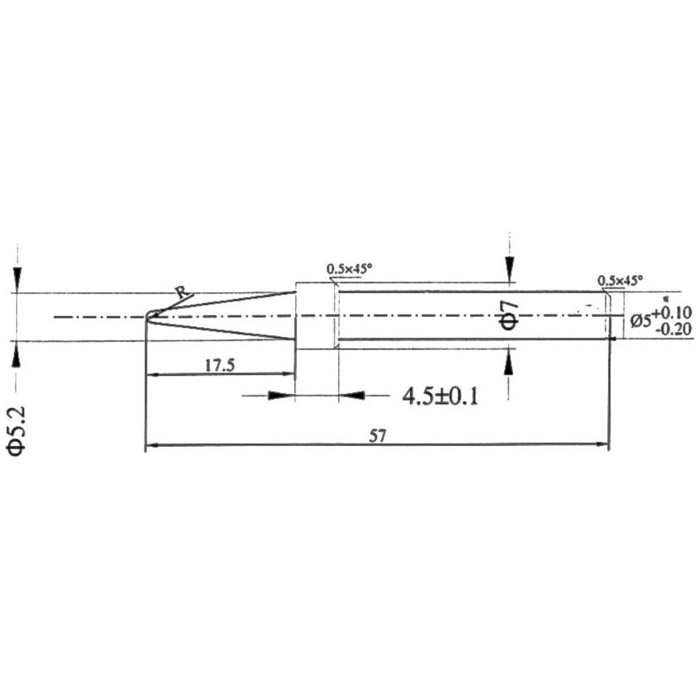 Thumbnail - Basetech Lötkolben Basetech T-3 Lötspitze Bleistiftform Spitzen-Größe 4.9 mm Spitzen-Läng, T-3