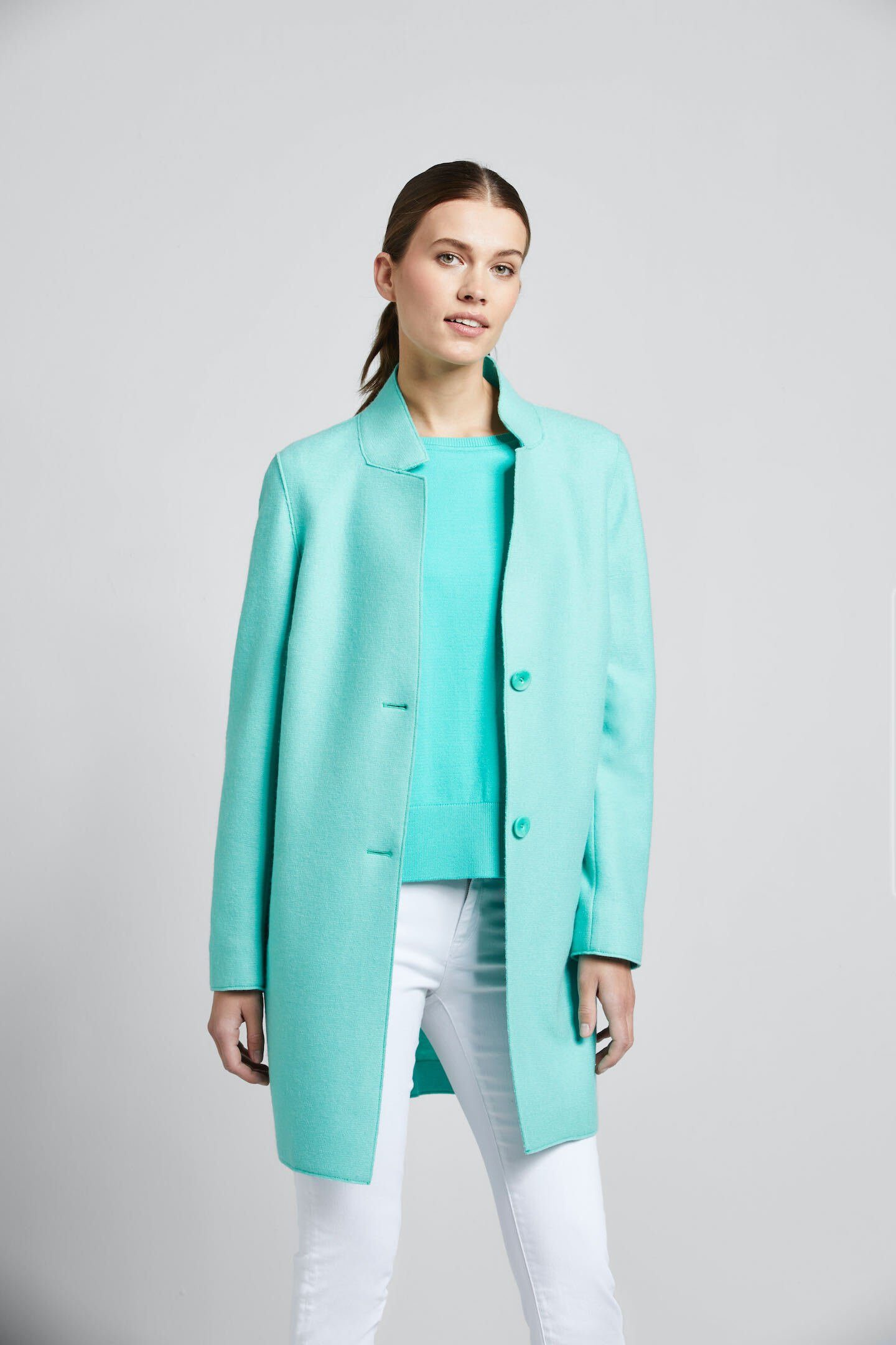 mit Langjacke Innenfutter mint farblichem bugatti