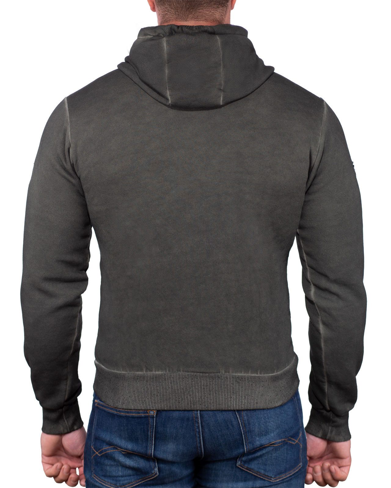 Geo Norway Sweatjacke Herren Regular Fit Jacke bagimdo mit Kapuze und Kordelzug