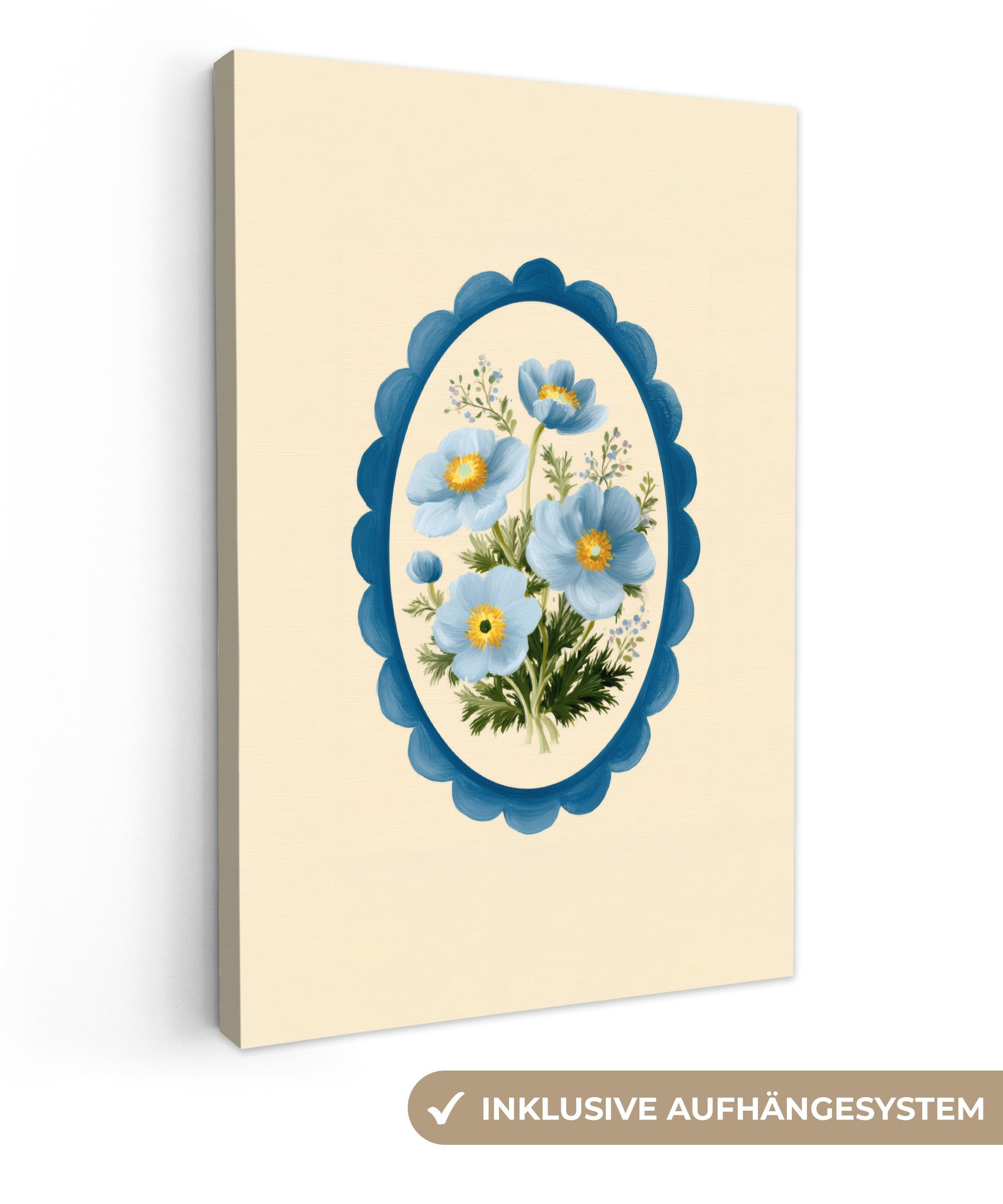 OneMillionCanvasses® Leinwandbild Liste - Blumen - günstig online kaufen