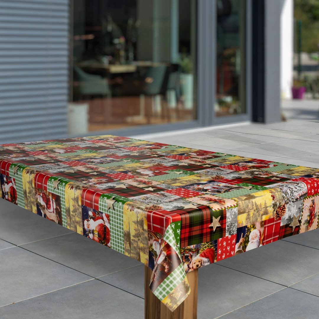 laro Tischdecke Wachstuch-Tischdecke Sterne Weihnachten Weihnachts-Motive