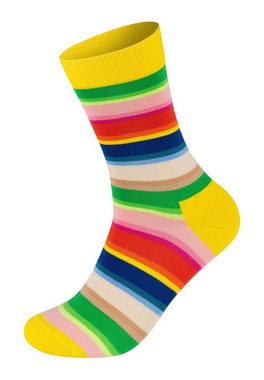 Happy Socks Basicsocken 3-Pack Eggs-Gradient Stripe-Carrot Socks Aus weicher Baumwolle