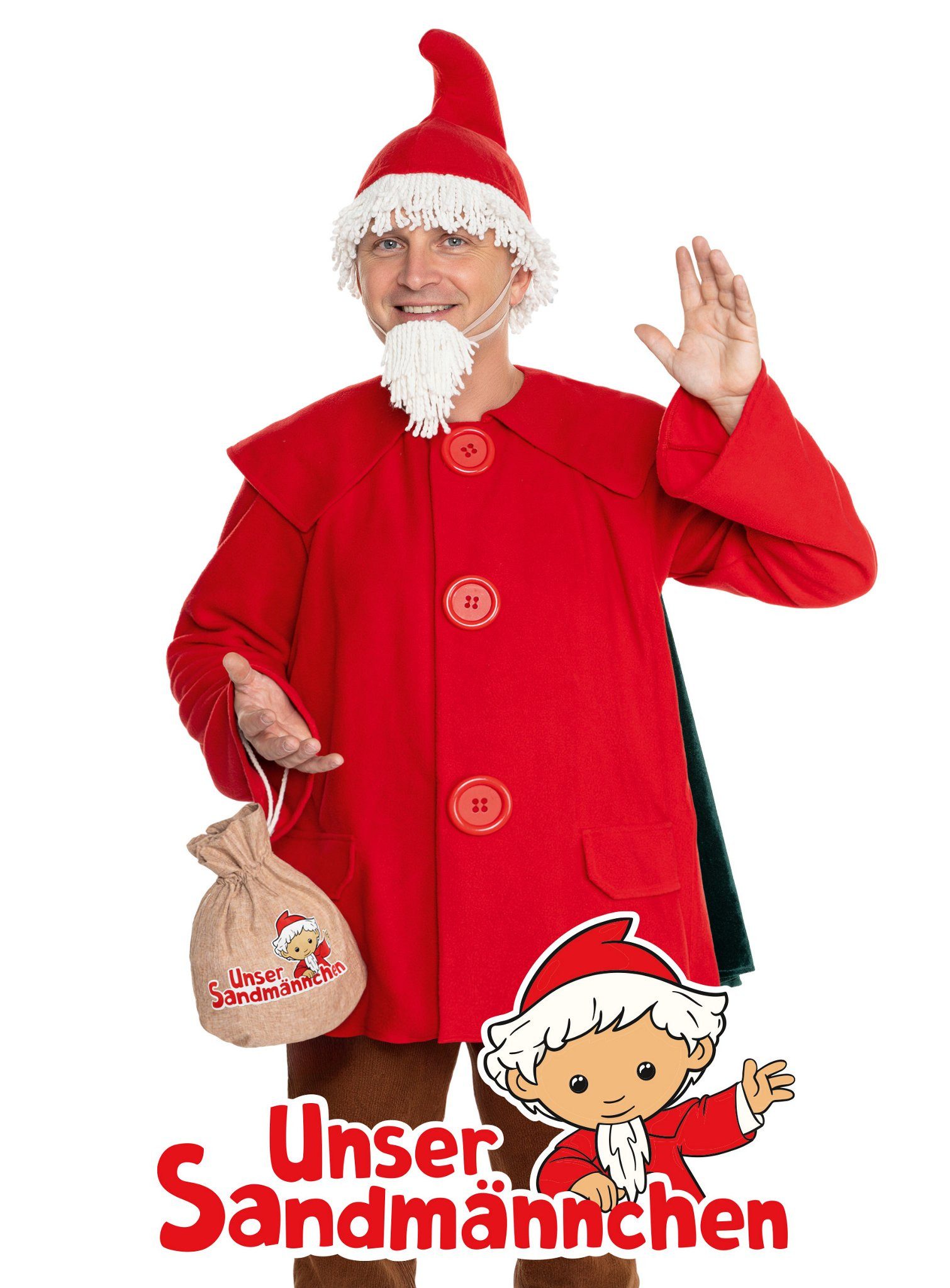 Maskworld Kostüm Unser Sandmännchen Kostüm Karneval Faschingskostüm, Lizenziertes Kostüm des Sandmännchens von MASKWORLD