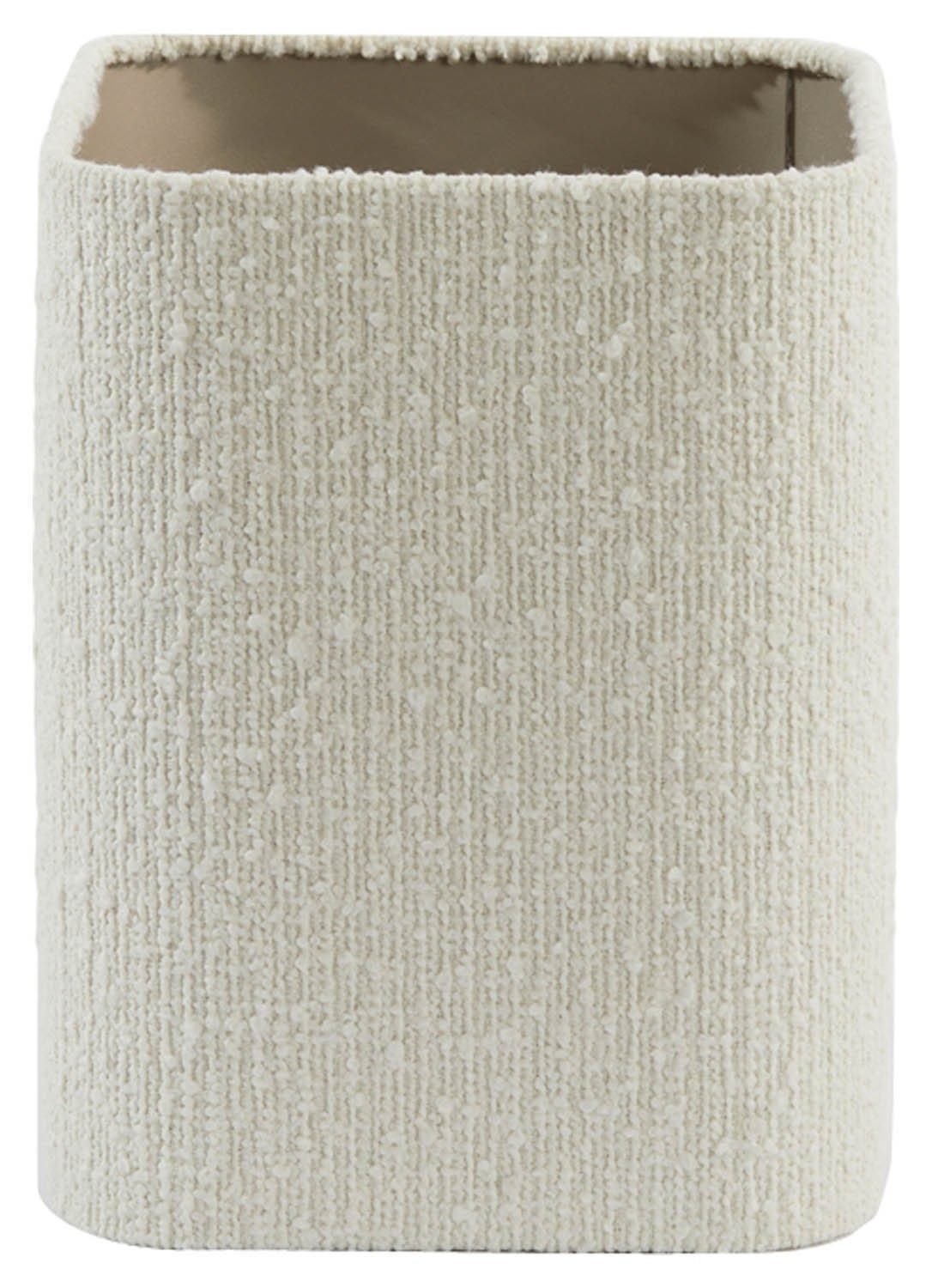 Light & Living Лампыschirm BOLERO, B 20 x T 20 cm, Weiß, Braun, Stoff, Metallhalterung