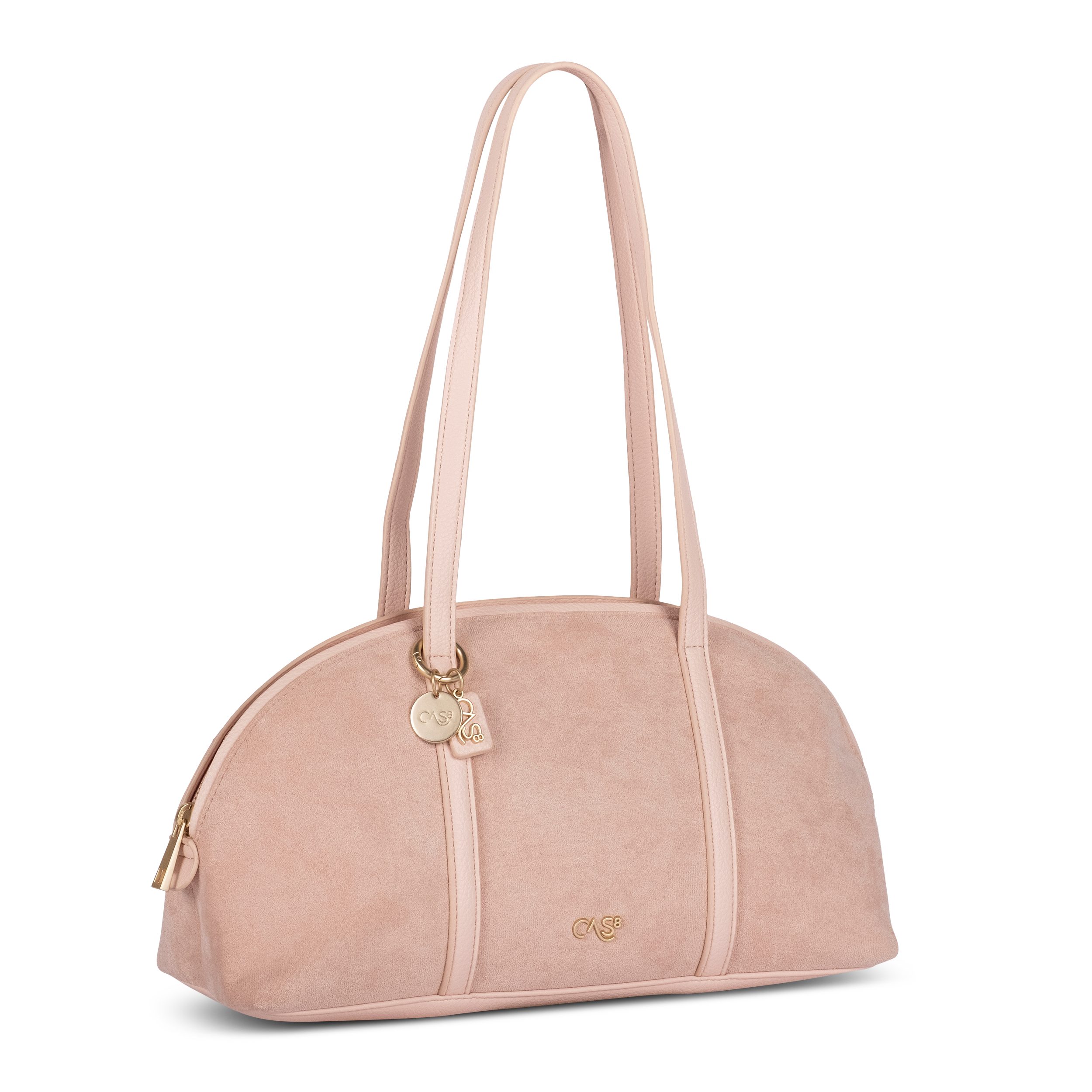 Cas8 Handtasche Rike 35590 A – Vegane Handtasche in Wildleder-Optik mit PU-Henkeln
