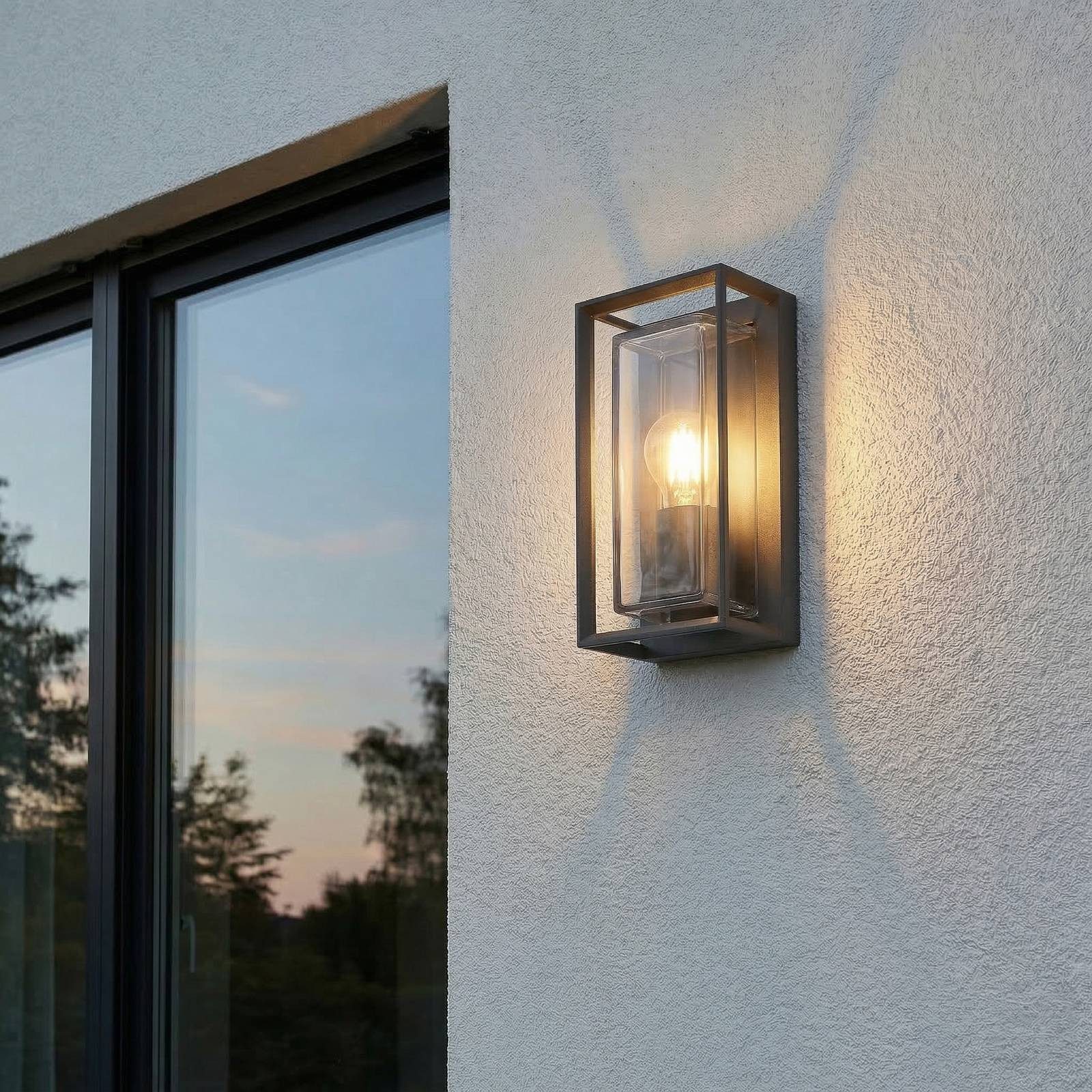 Arcchio Außen-Wandleuchte Ismera, Metall, Schwarz IP65mit Bewegungsmelder, 1 x 15 W LED