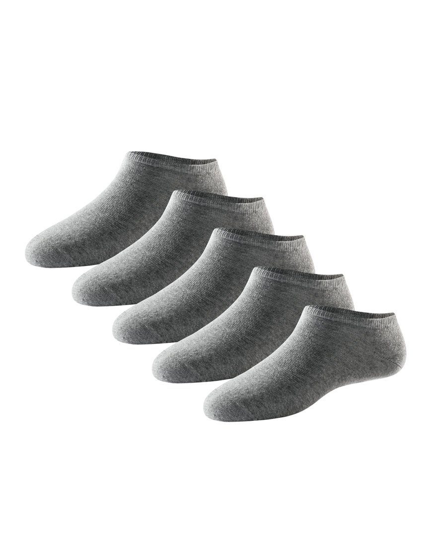 Melange Grey 10 hochwertig (Vorteilspack, Schiesser aus Sneakersocken Damen Bluebird Baumwolle gekämmter Paar)