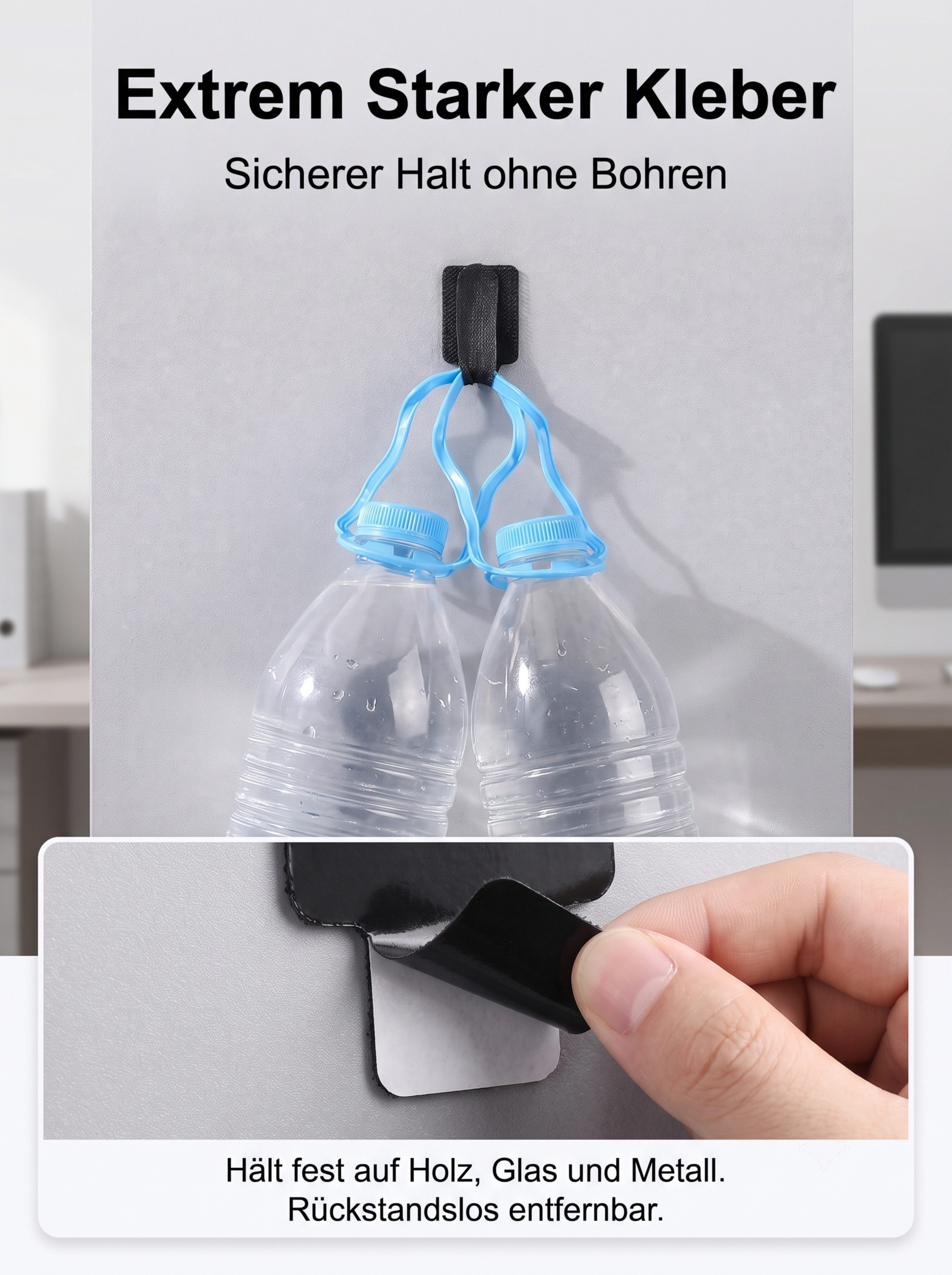 AIMAX Kabelbinder Kabelhalter selbstklebend 60er Set für Kabelmanagement