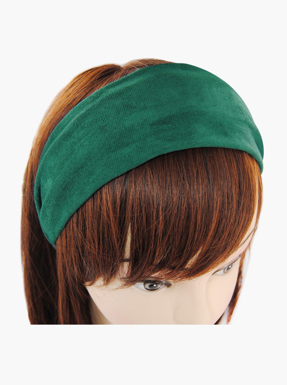 axy Haarreif Breiter Haarreif mit leichtem Flanell elegant, Damen Breiter Haarreif (Leder Optik) Haarband Haarreifen