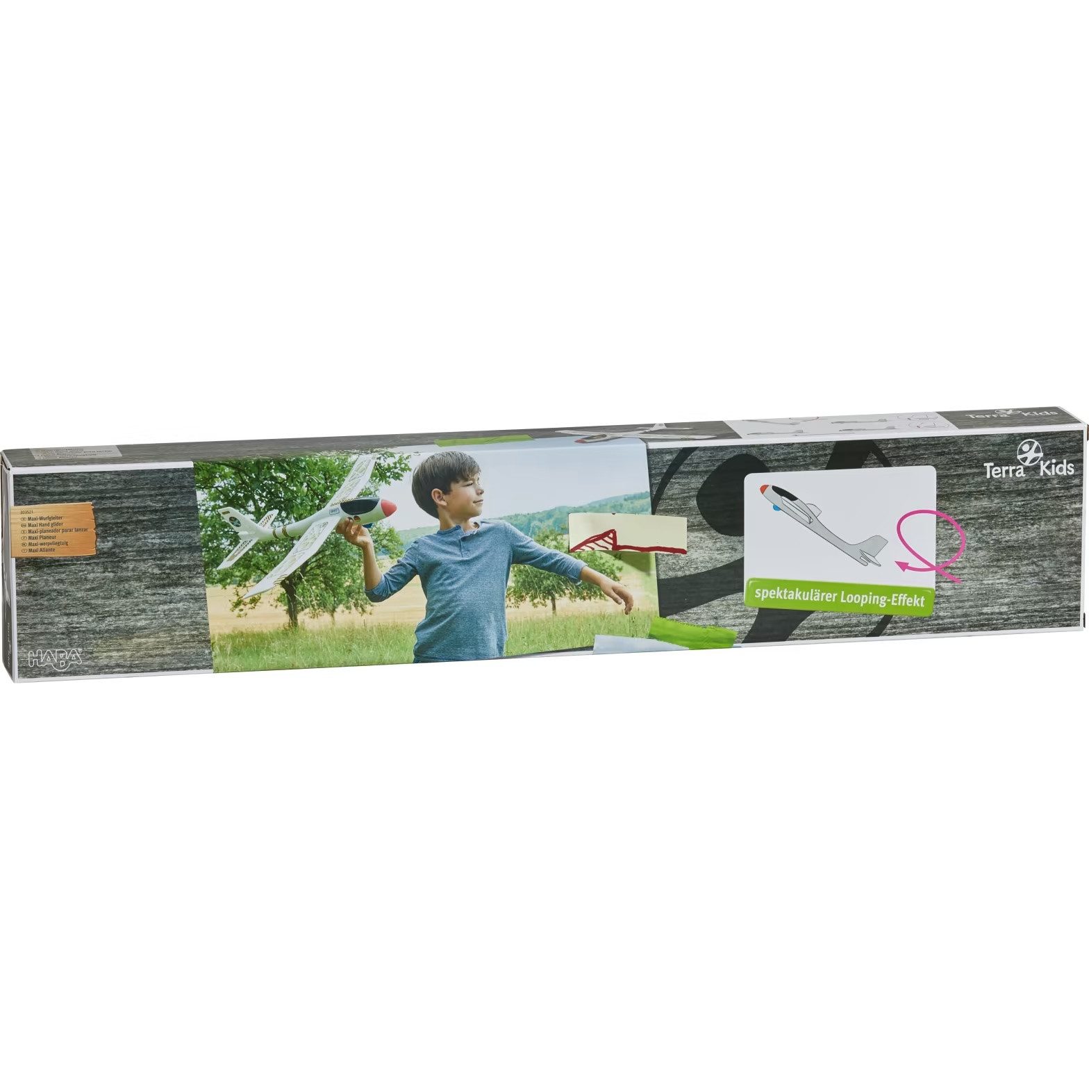 Haba Spielzeug-Flugzeug Terra Kids Wurfgleiter, (Set, 3-tlg., 1), hervorragende Flugeigenschaften