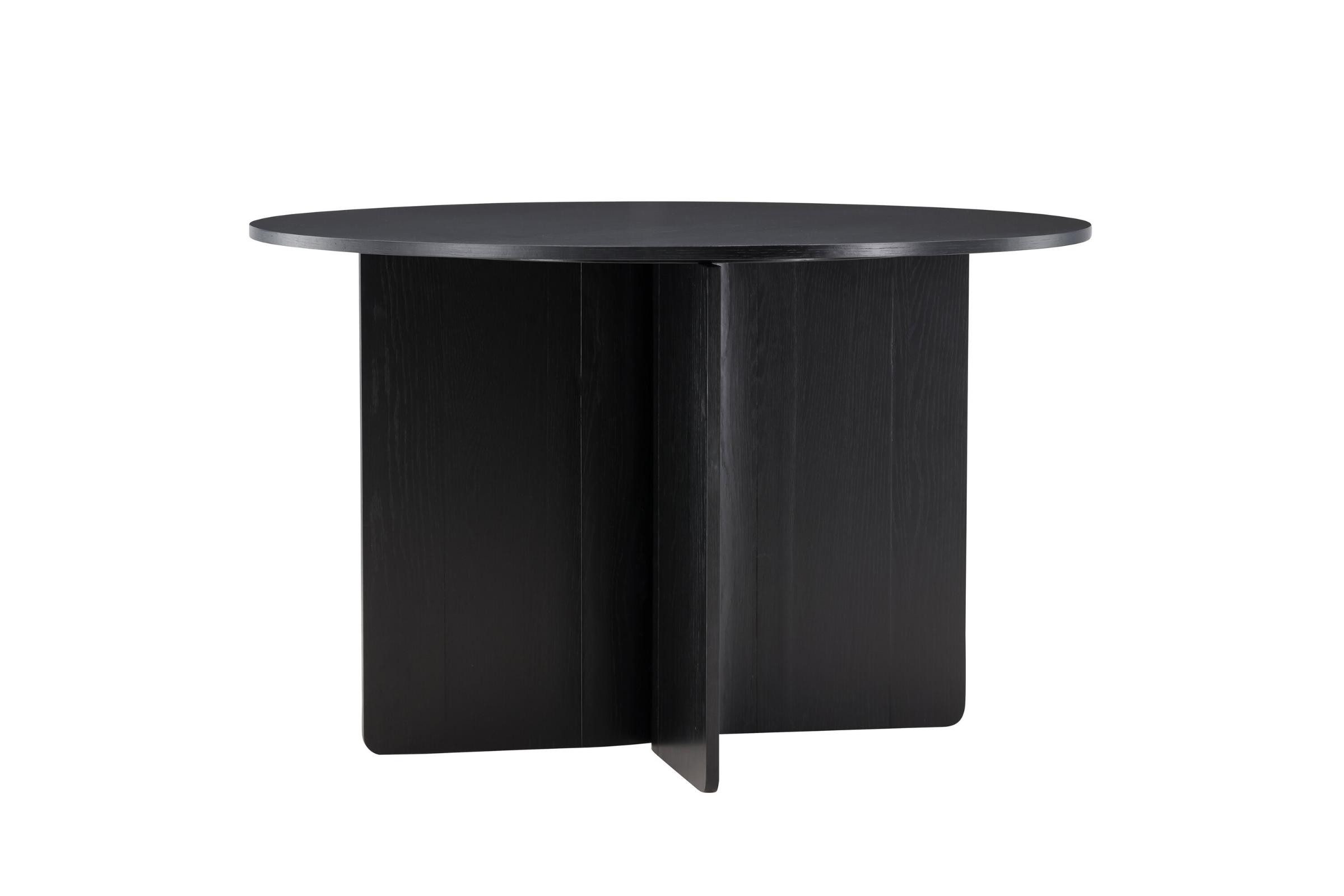 Venture Home Esstisch Tyresö Esstisch Ø120 cm schwarz. (1-St)