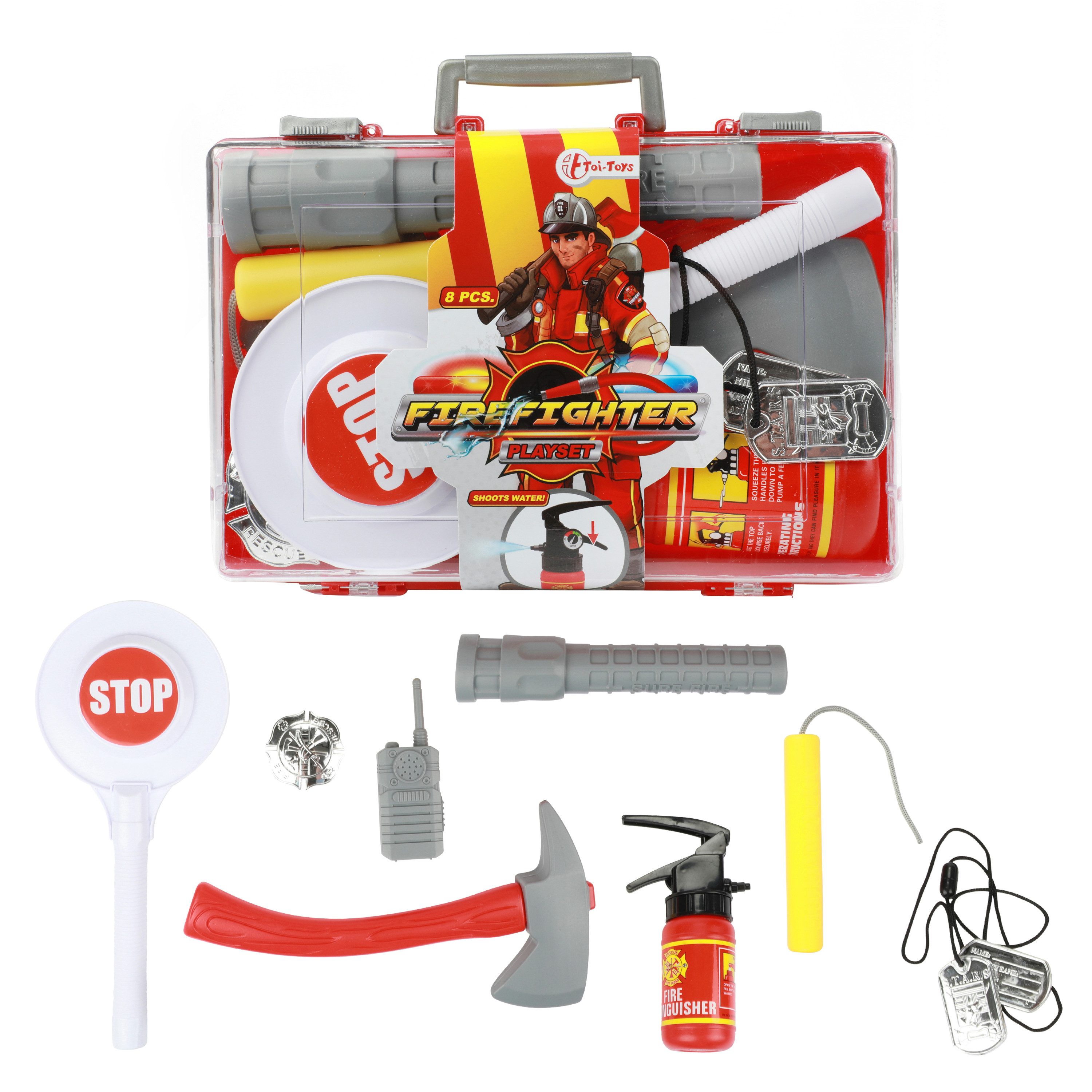 Kostüm Toi-Toys - FIRE FIGHTER großes Feuerwehr Set (8-telig)