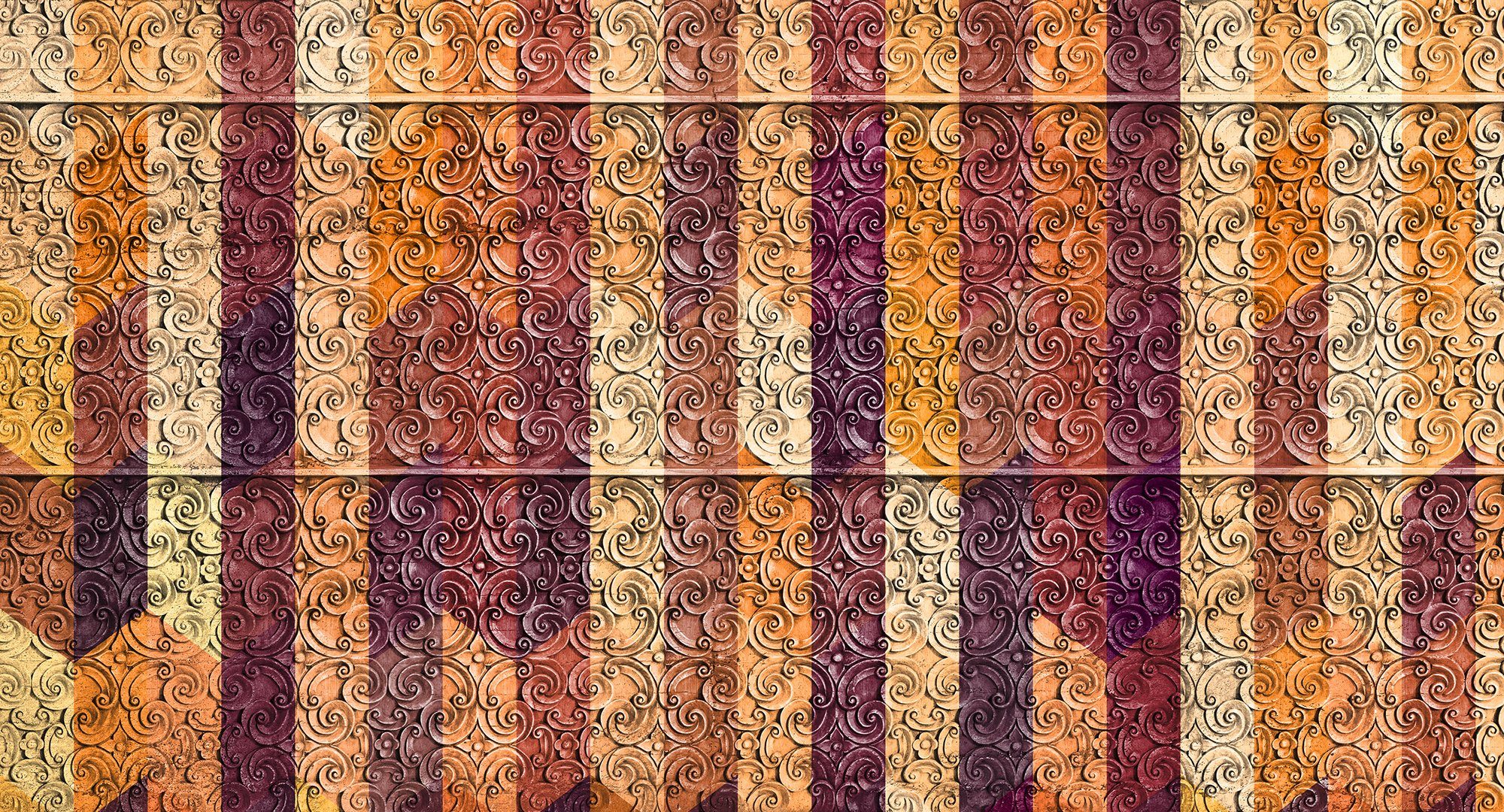 Architects Paper Fototapete Atelier 47 Panelling Artwork 1, glatt, Barock, (5 St), Vlies, Wand, Schräge, Decke
