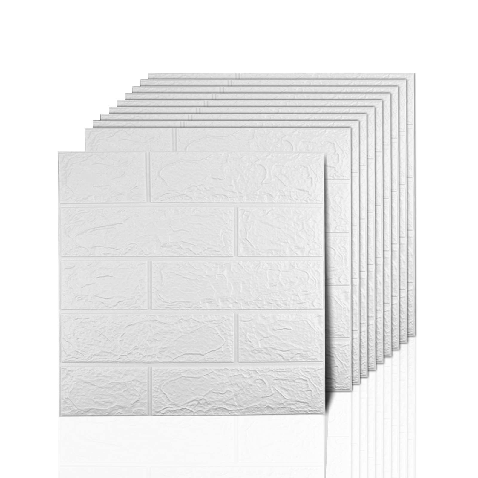 Diwzbyn 3D-Tapete 10 Stück 3D Wandpaneele Steinoptik Selbstklebend 35*38.5cm, (10 St), Wandverkleidung Wasserdicht für Wohnzimmer Küche Schlafzimmer