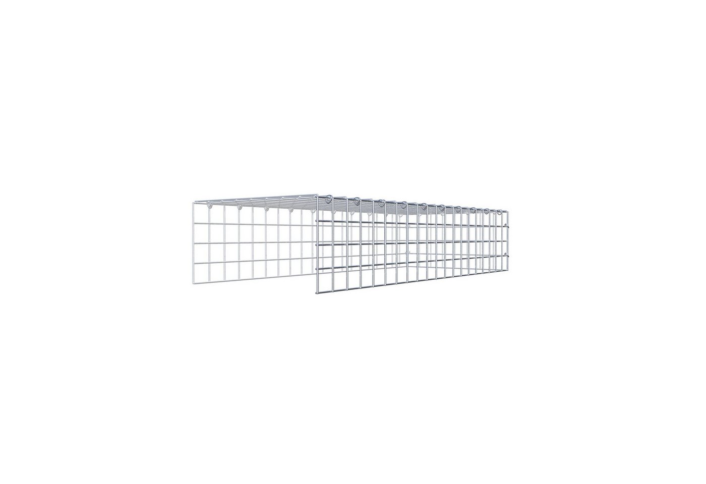 Thumbnail - Gabiona Gabionenzaun Anbaugabione Typ 4 100 cm x 20 cm x 40 cm (L x H x T), Maschenweite 5, (Anbaugabione Typ 4 100 cm x...