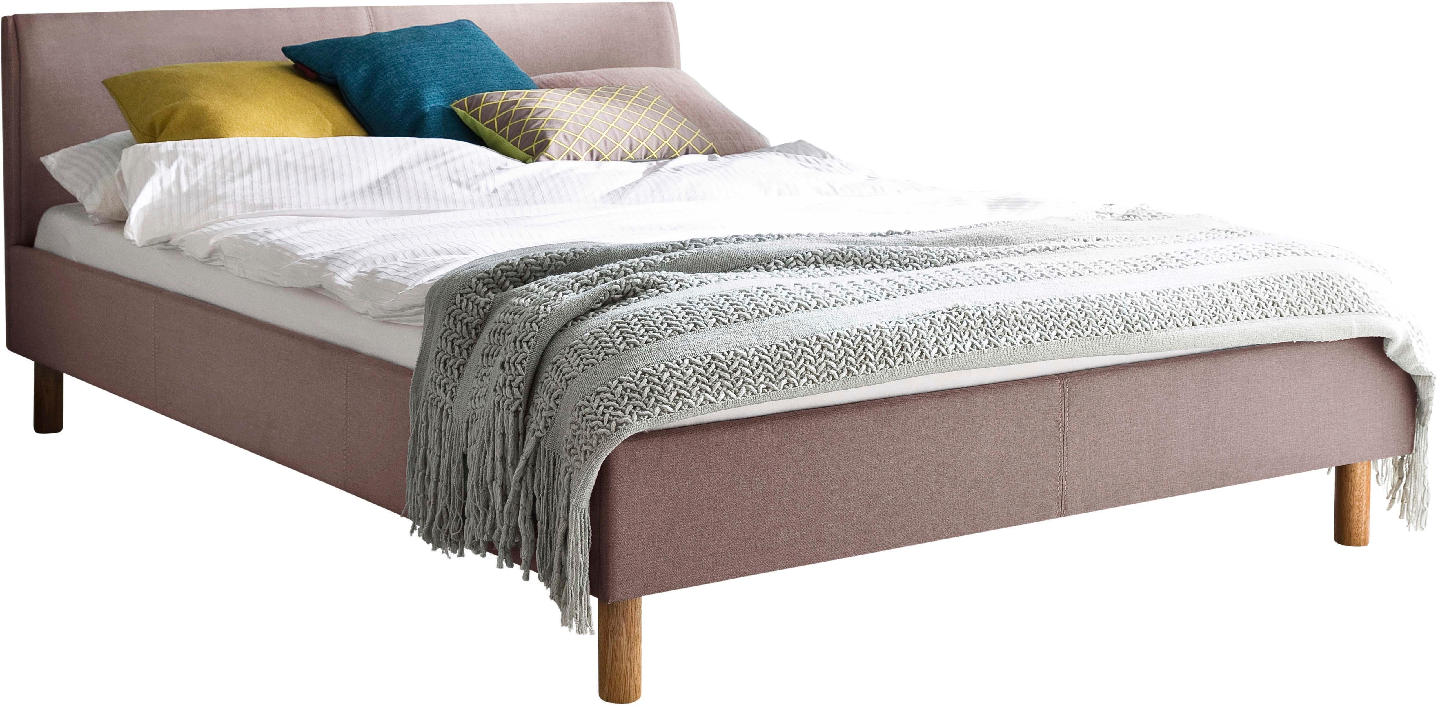 meise.möbel Polsterbett Lena in verschiedenen Breiten und Farben erhältlich, Breite 120cm & 140cm, mit Holzfüßen