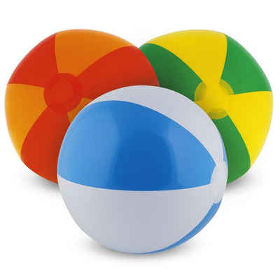 Fashy Badespielzeug Wasserbälle-Set, Bunte Strandbälle im klassischen Design