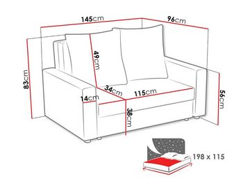 MIRJAN24 Schlafsofa Astra II, mit Schlaffunktion und Bettkasten, Wohnlandschaft, Komfortsofa, Bettfunktion