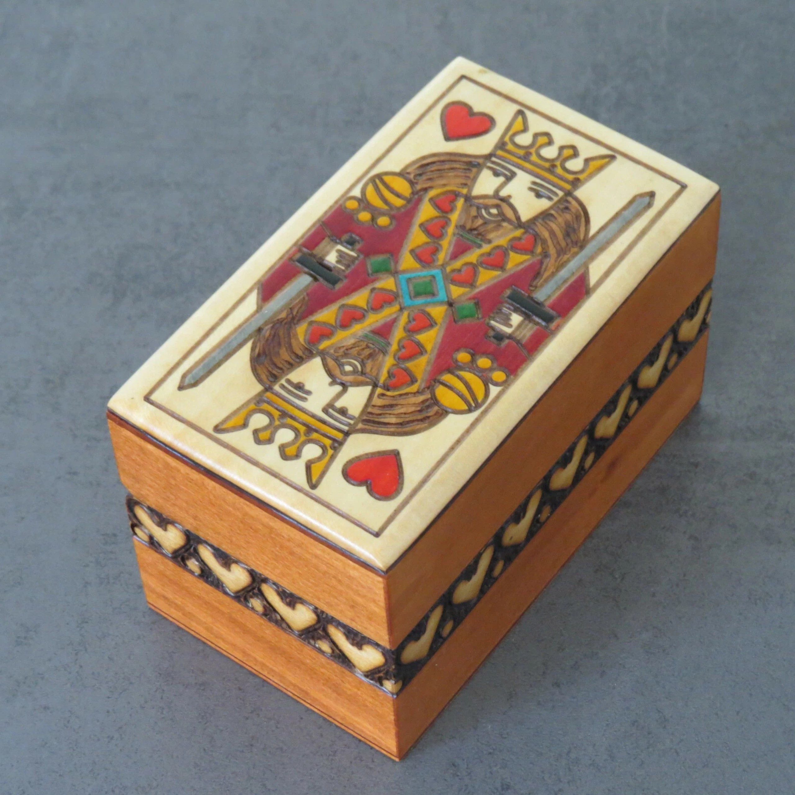 Holzprodukte Sortimentskasten Kartenbox Holzkästchen Kästchen Kassette Aufbewahrung Karten