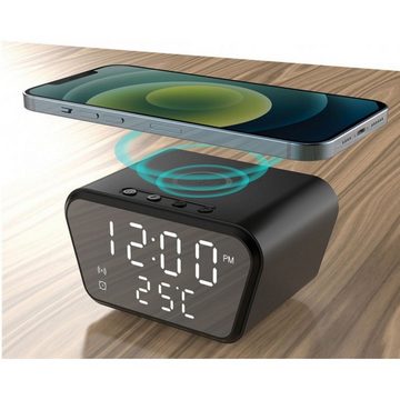 Rebeltec Rebeltec QI 10W W500 kabelloses Ladegerät mit digitale Uhr, Wecker Wireless Charger (1-tlg)