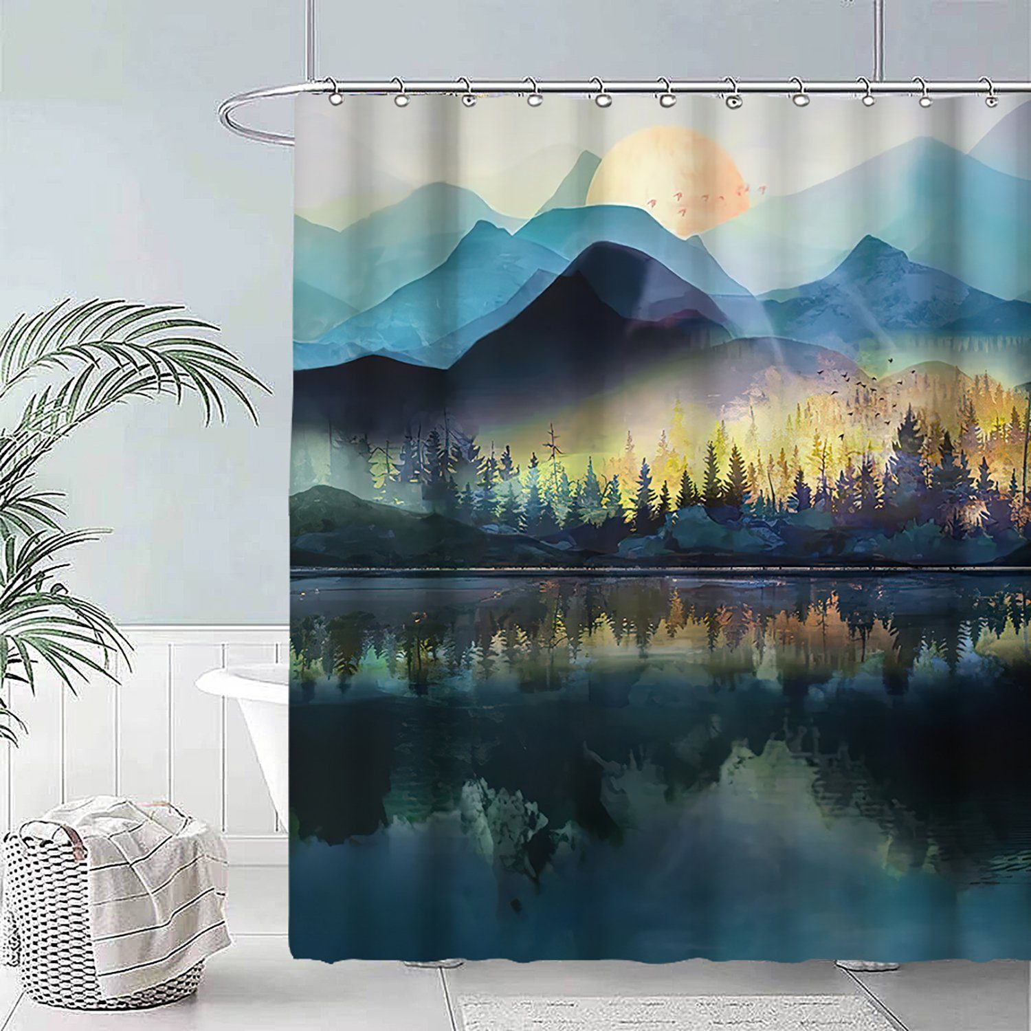 BYSURE Duschvorhang Breite 180 cm, Digitaldruck günstig online kaufen