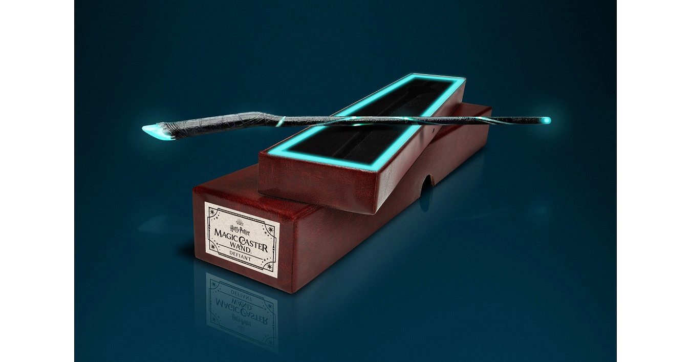 Warner Bros. Zauberstab Harry Potter Zauberstab Magic Caster Wand Defiant Blau Sammlerstück