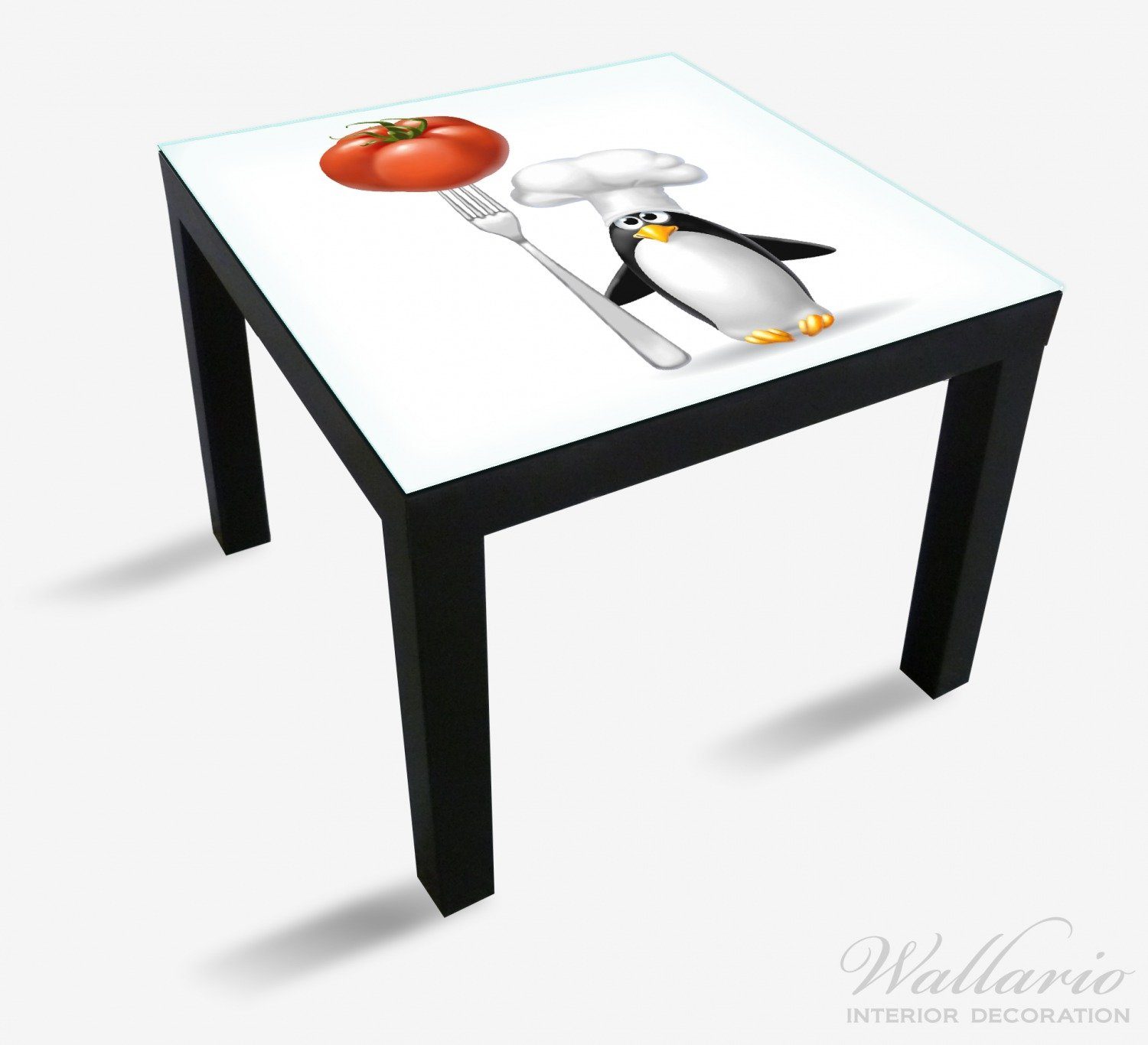 Koch (1 Tisch für Pinguin Wallario Ikea St), Lack Tischplatte geeignet
