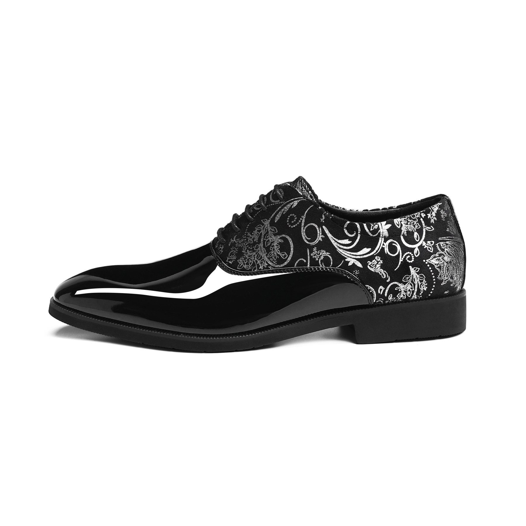 Allthemen Schnürschuh Herr Derby Schnürschuhe mit Retro Paisley Muster Business Formal Stil – Bild 5 von 5