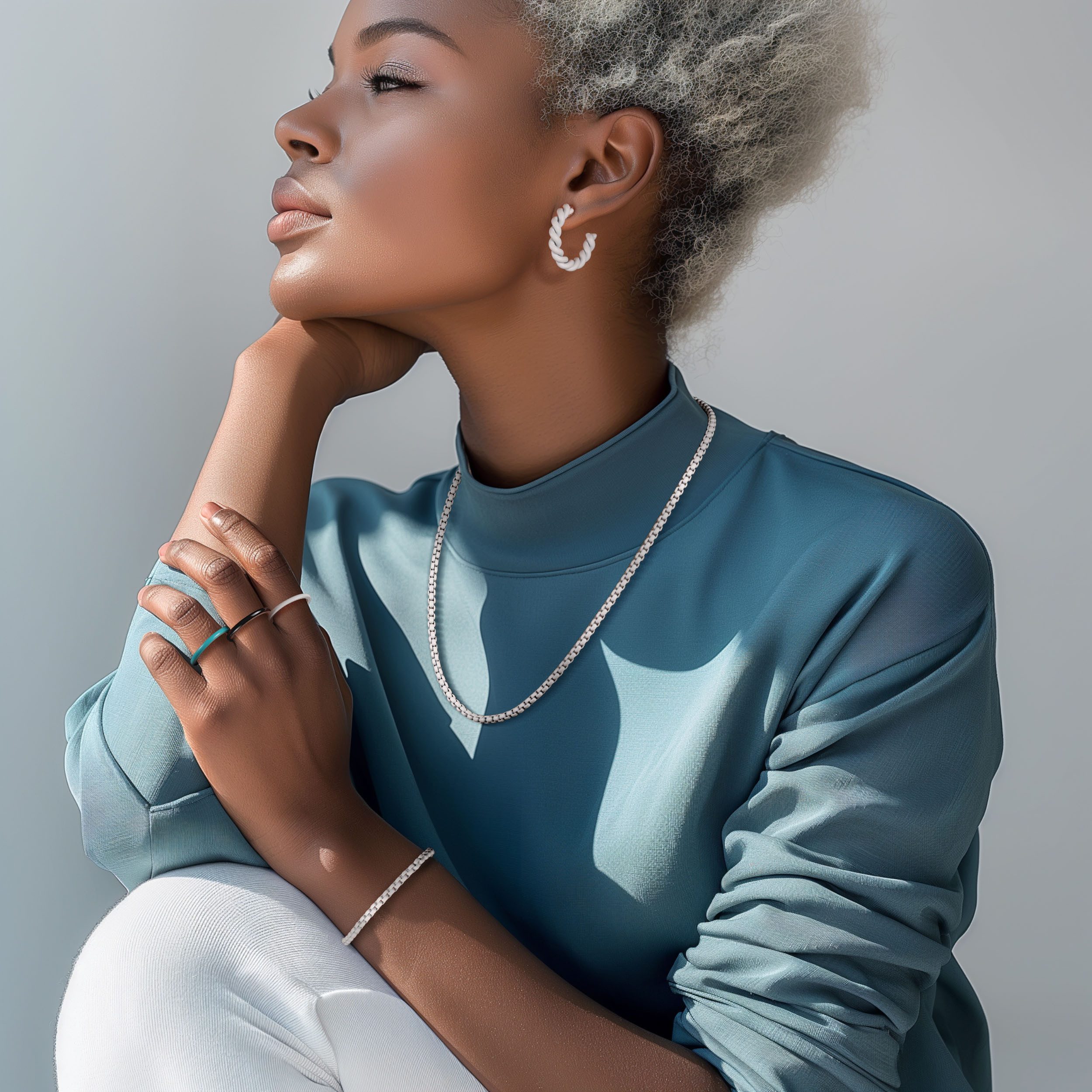 Firetti Fingerring Schmuck Geschenk Edelstahl Ring Damenring Herrenring Color