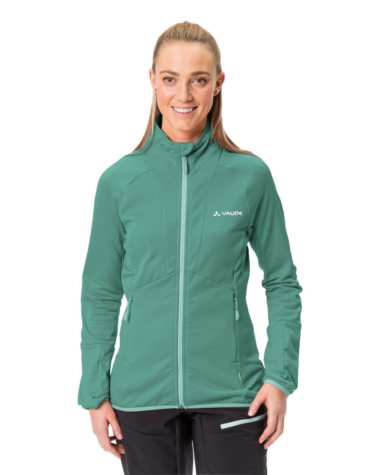 VAUDE Womens Fleece Bright Aqua Vaude Fleecejacke Jacket Monviso Full-zip Ii