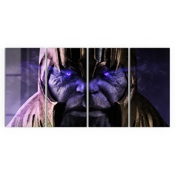 DEQORI Glasbild 'Thanos Rüstung von Nahem', 'Thanos Rüstung von Nahem', Glas Wandbild Bild schwebend modern