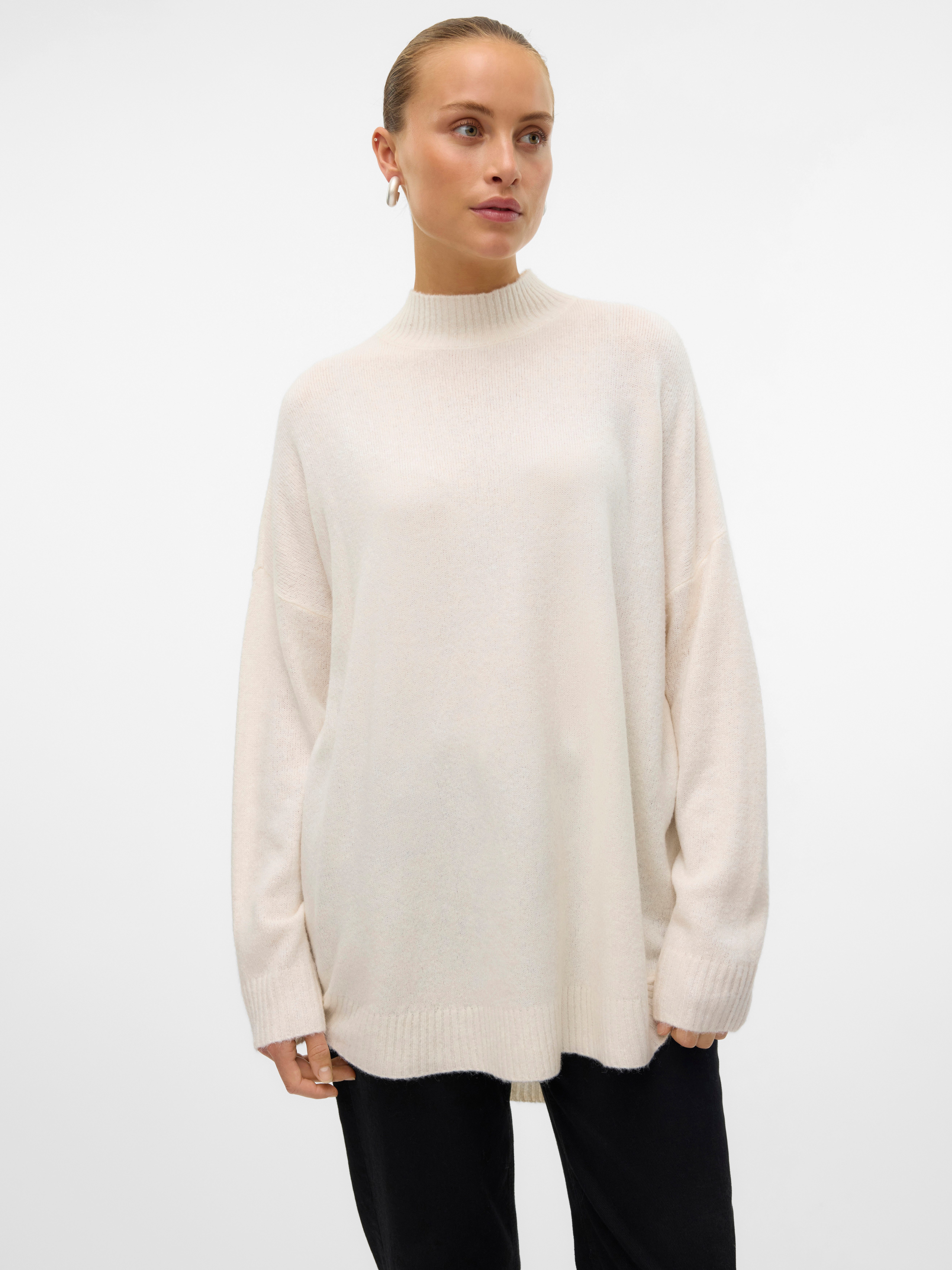 Vero Moda Strickpullover VMPLAZA LS HIGHNECK LONG PULLOVER GA BOO günstig online kaufen
