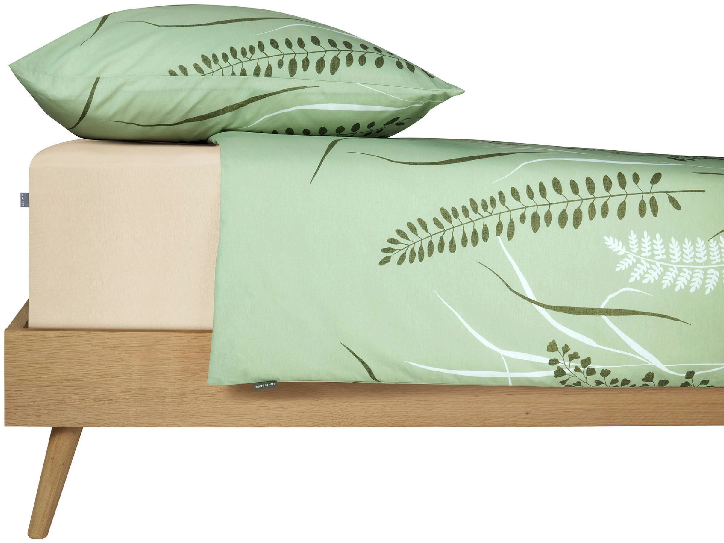 Schiesser Spannbettlaken Elli, Jersey-Elasthan, Gummizug: rundum, (1 Stück), für hohe Matratzen und Boxspringbetten, MADE IN GREEN by OEKO-TEX®